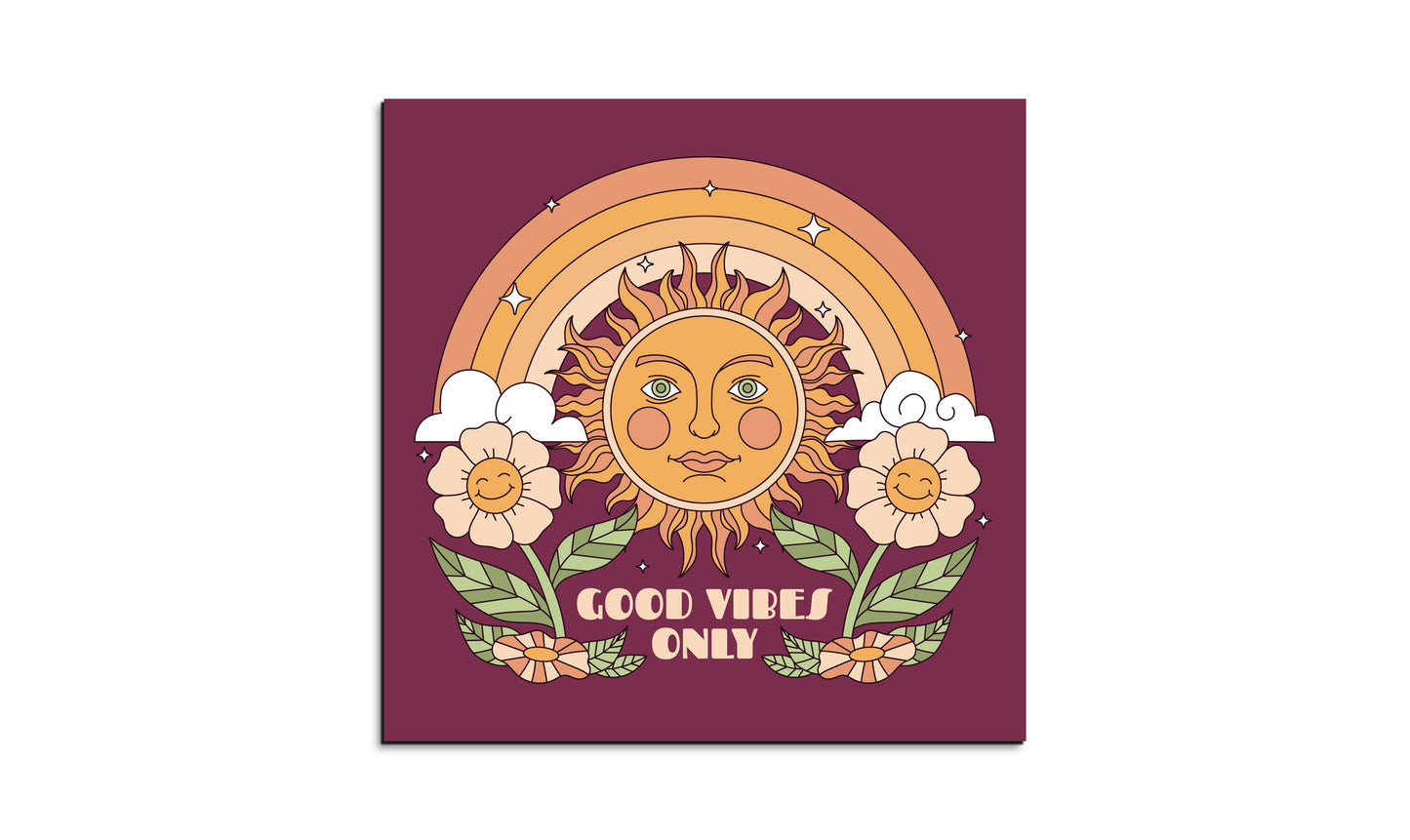 Good Vibes Only Wood Print Wall Art