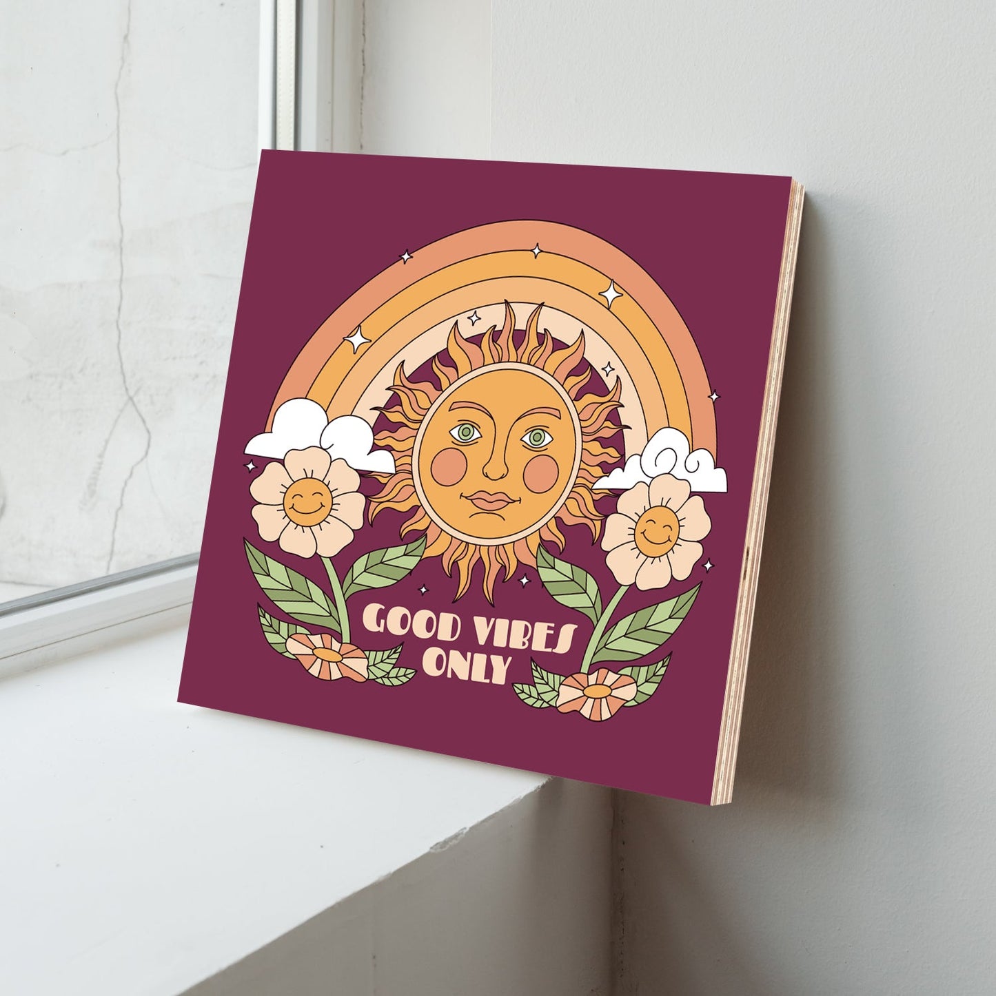 Good Vibes Only Wood Print Wall Art