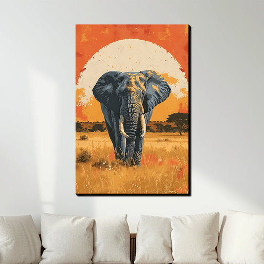Wildlife Elephant Wood and Acrylic Print Wall Art