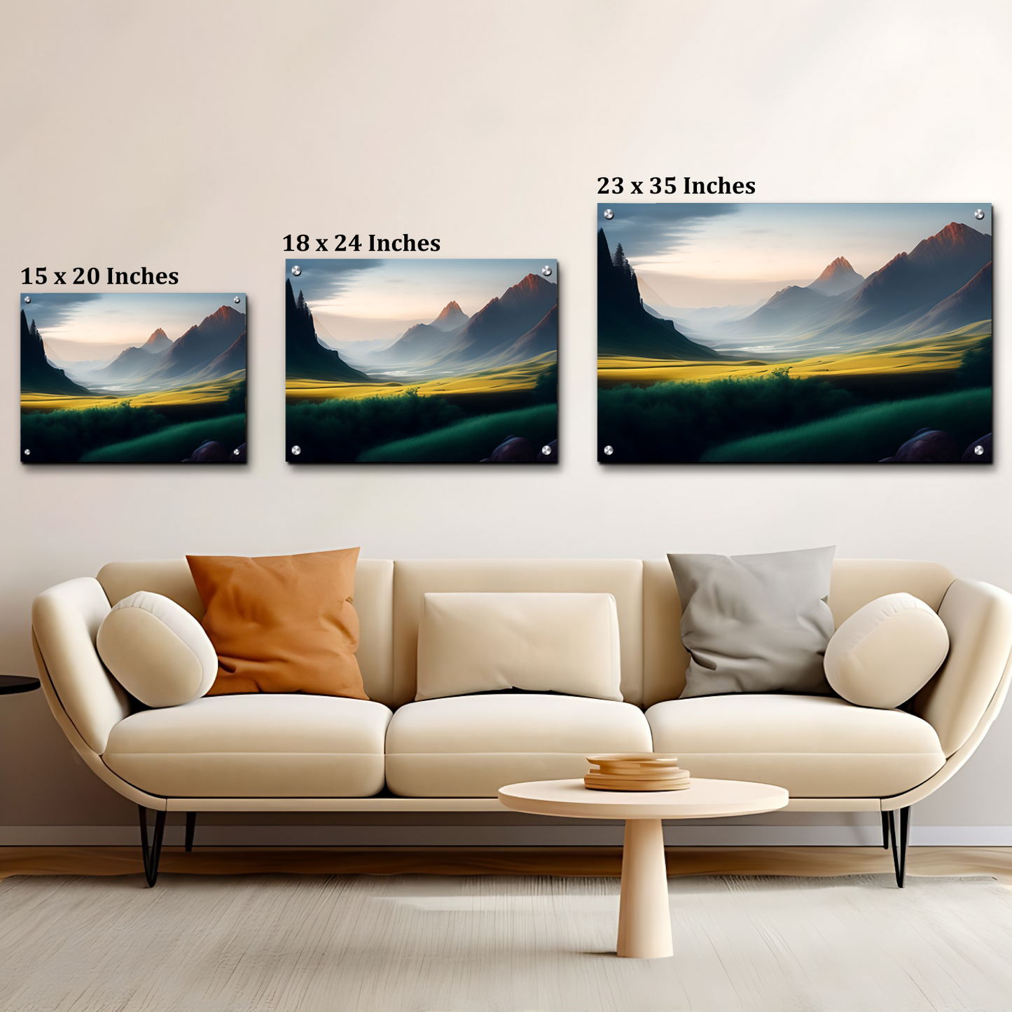 Beautiful Blue Nature Landscape Luxury Wall Painting
