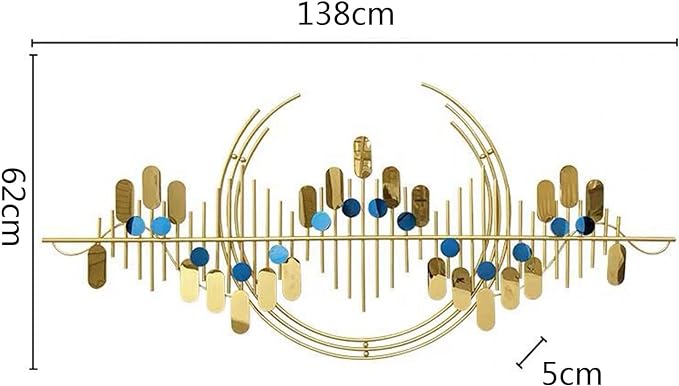 Gold and Blue Waves Wall Sculpture Metal Wall Art