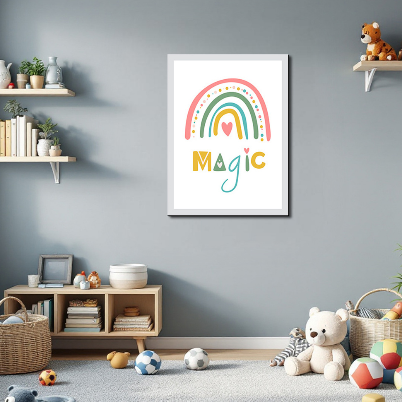 Rainbow Magic Wood Print Wall Art