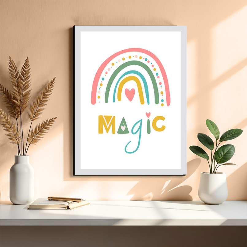 Rainbow Magic Wood Print Wall Art