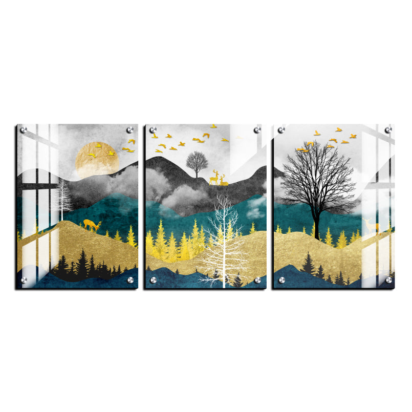 Landscape Wood Print Wall Art Set of 3