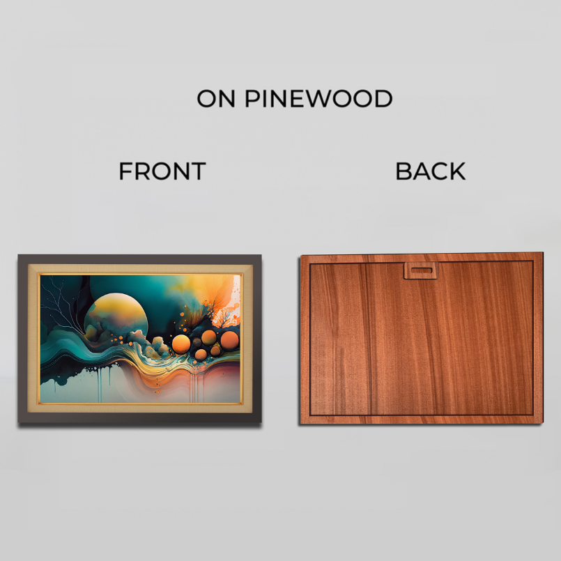 Multicolor Night Illustration Wood Print Wall Art 23x17.5 Inches