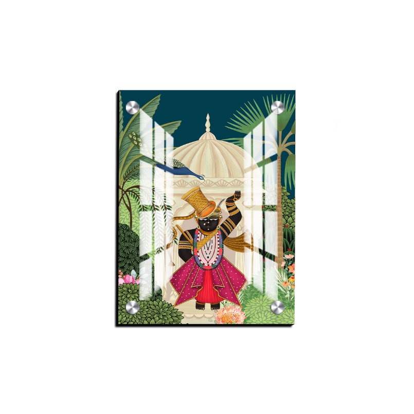 Shrinath Ji Pichwai Wood Print Wall Art