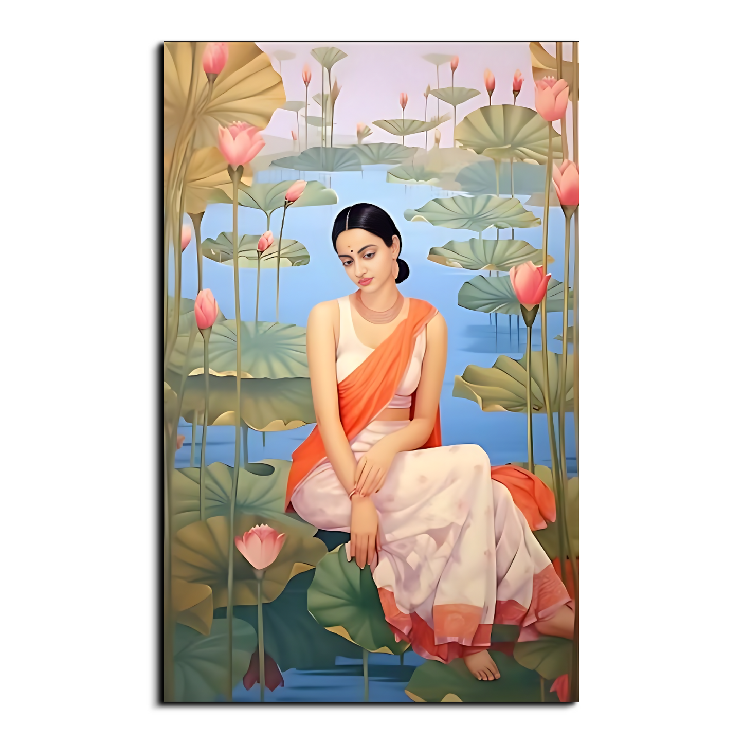 Thinking Women Wood Print Wall Art