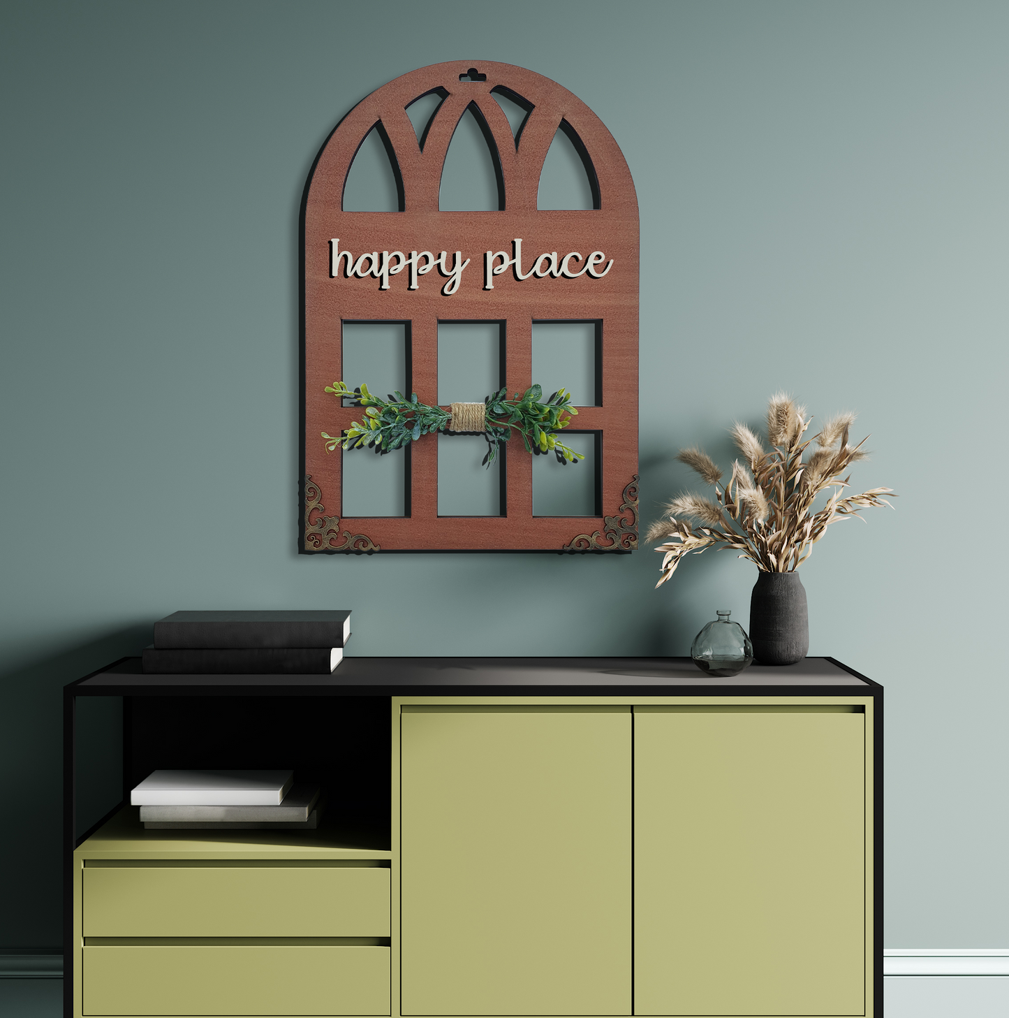 Happy Place Window Wall Art