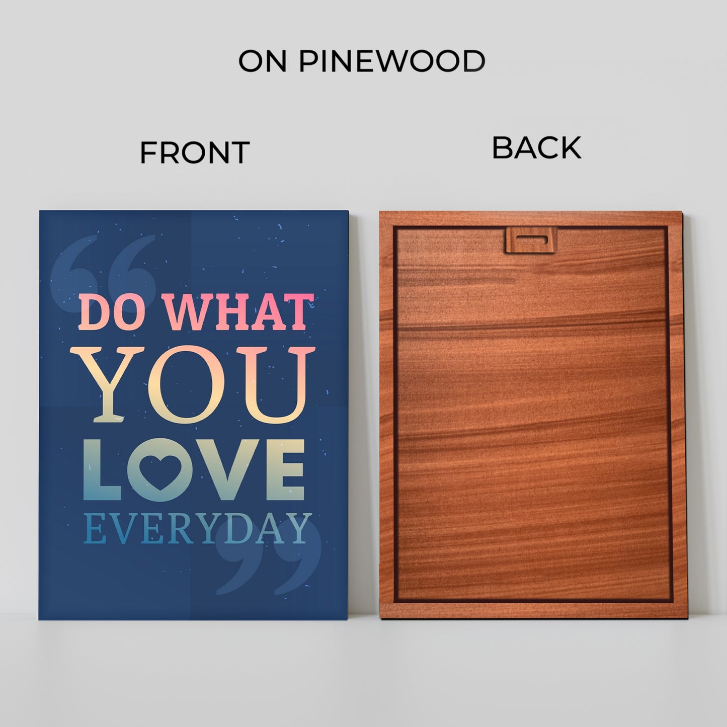 Do What You Love Inspired Quotes Wood Print Wall Art