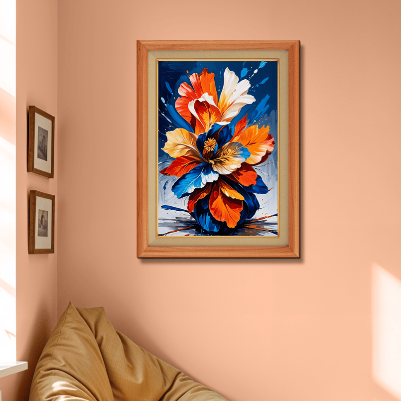 Bunch Of Flowers Wood Print Wall Art 18x23 Inches