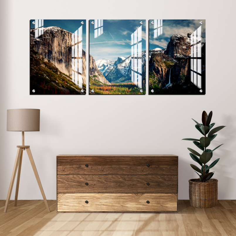Assorted Landscape Wood Print Wall Art Set of 3