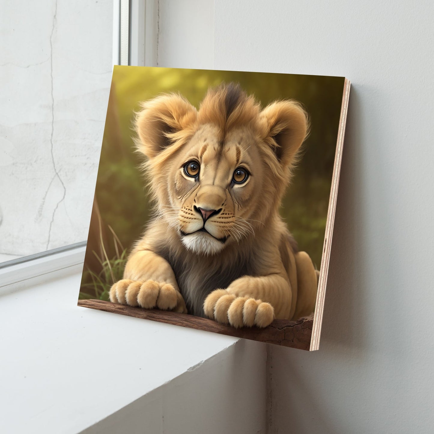 Little Cub Wood Print Wall Art