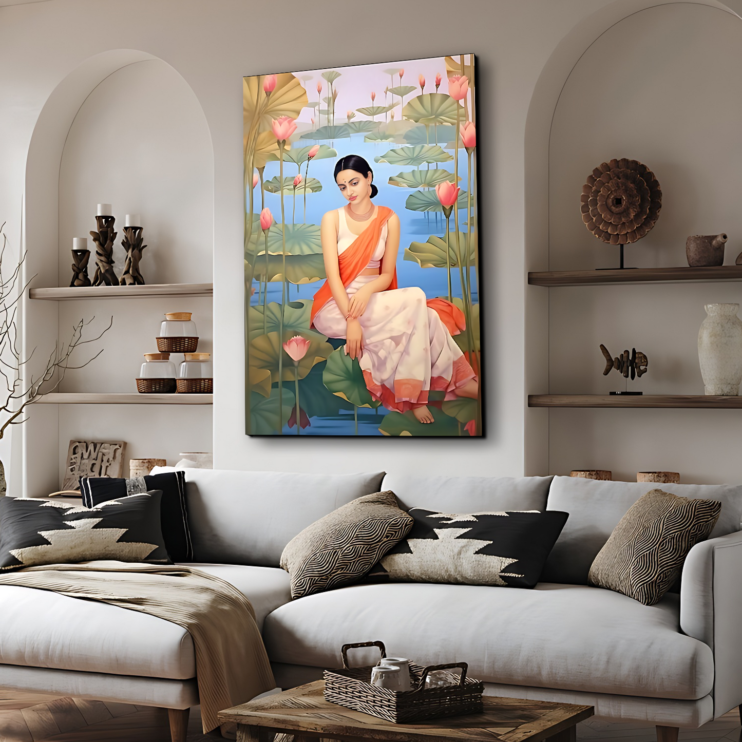 Thinking Women Wood Print Wall Art