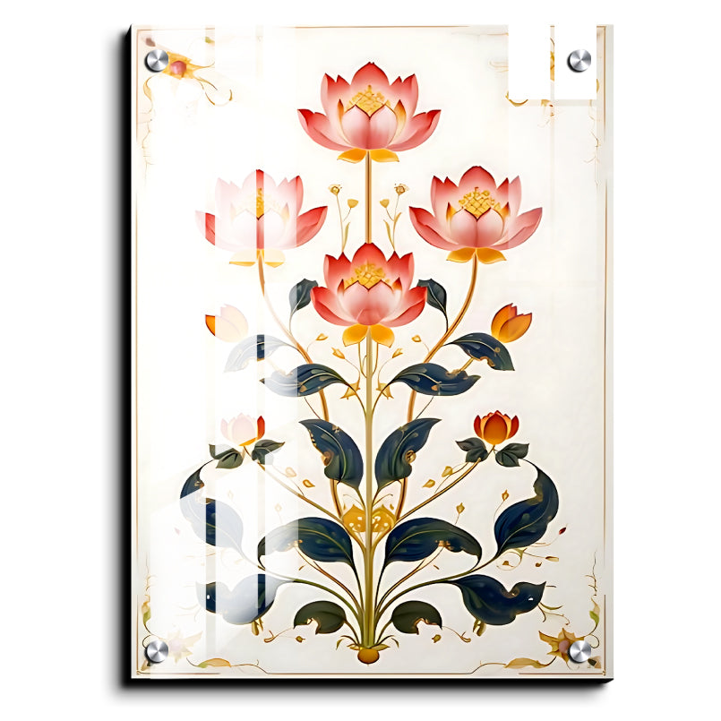 Flowers Branch Wood Print Wall Art