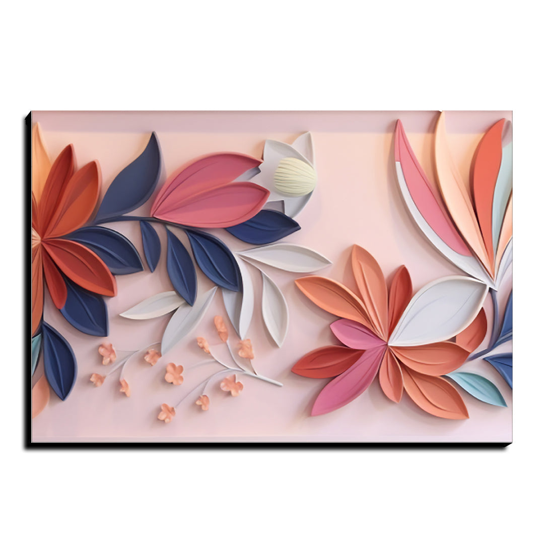 3D Colorful Flowers Luxury Wall Art Painting