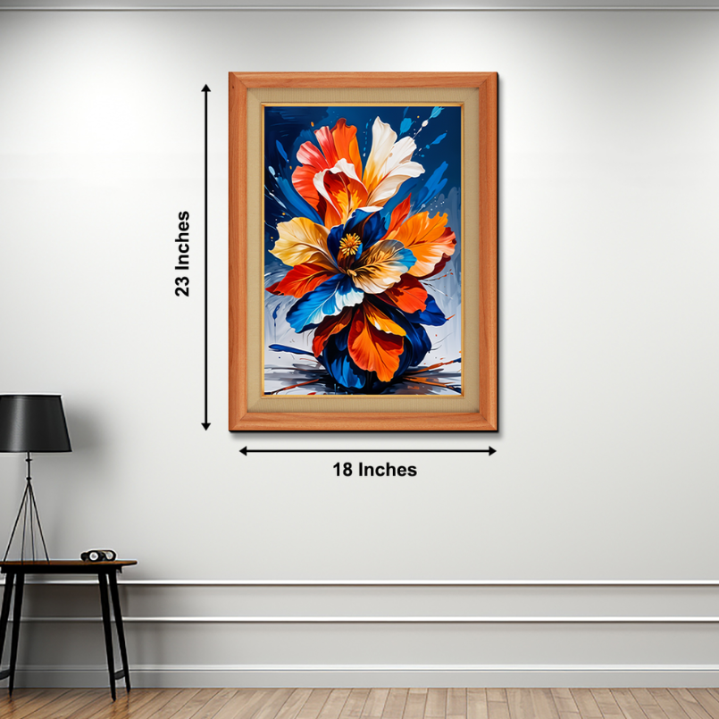 Bunch Of Flowers Wood Print Wall Art 18x23 Inches