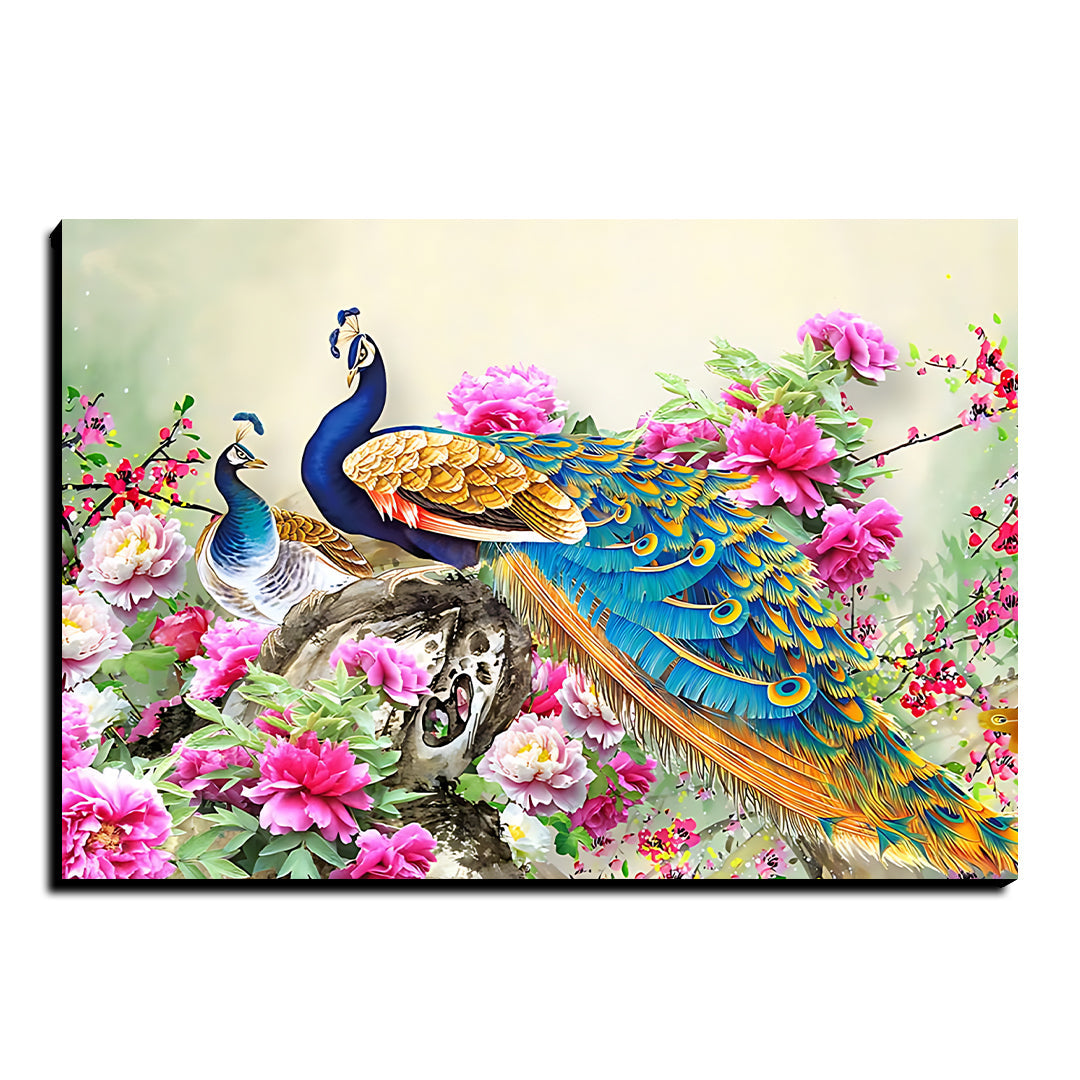 Peacock Good Luck Wall Art Luxury Painting