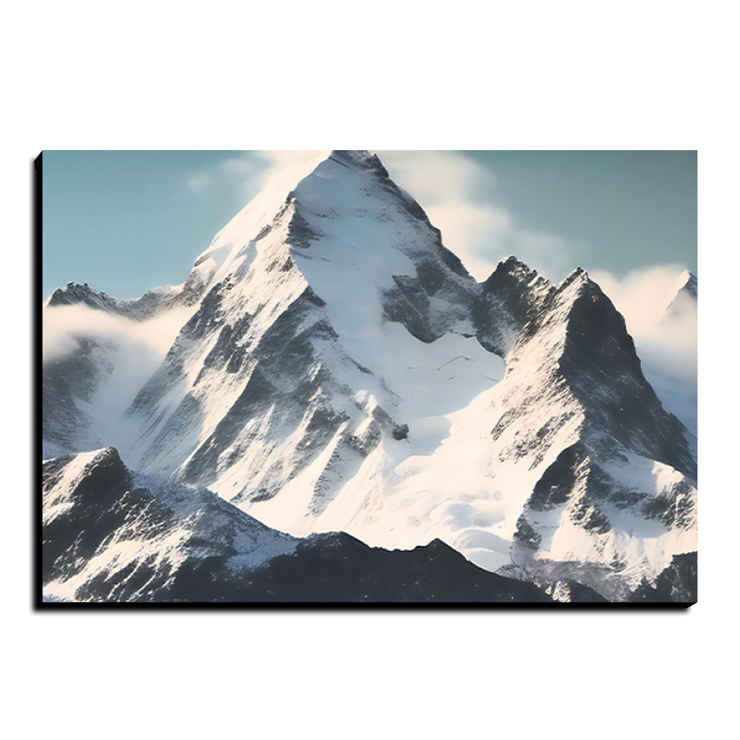 Ice Mountain Nature Landscape Luxury Wall Art Painting