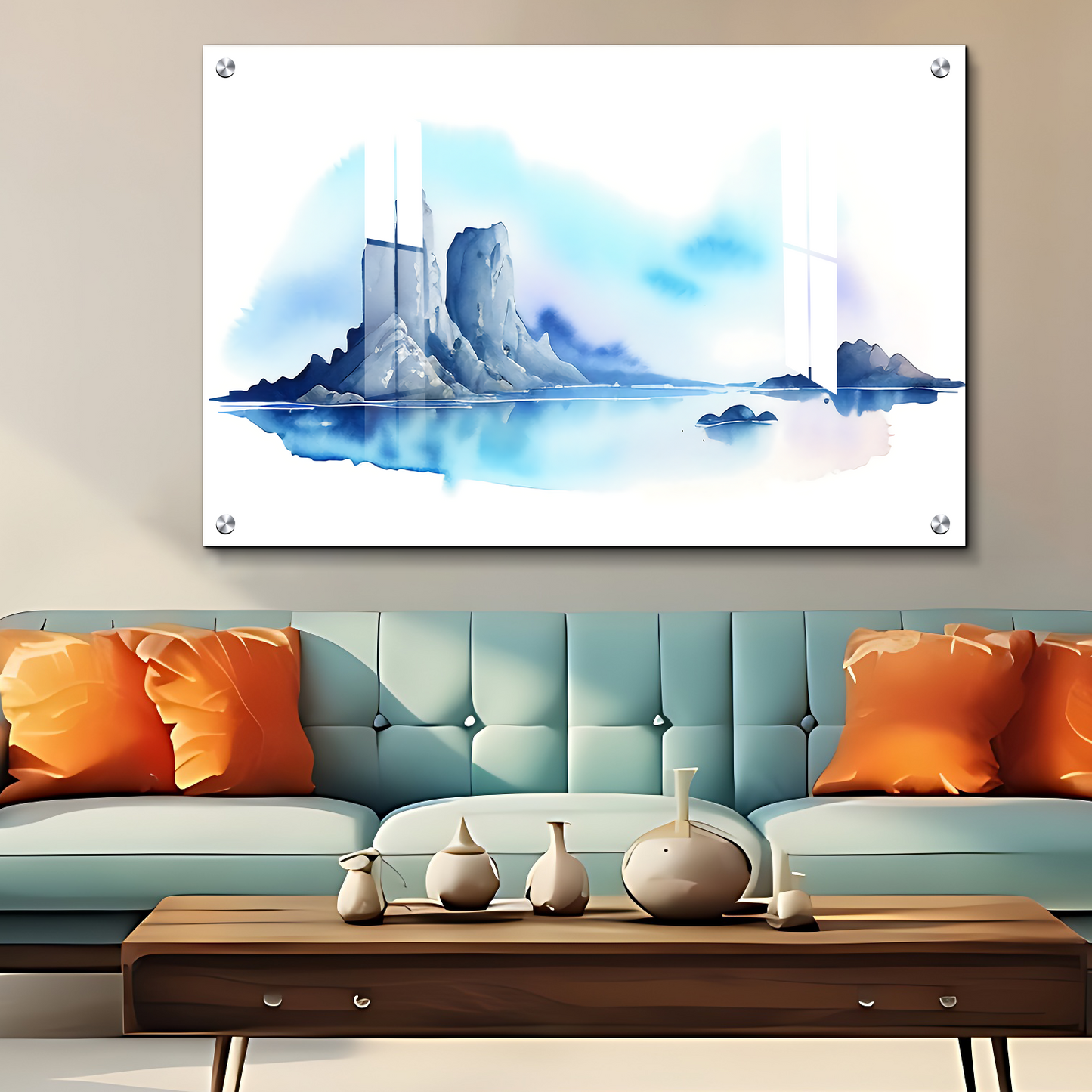 Blue Artistic and Creative Luxury Wall Art Painting