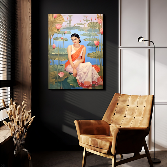 Thinking Women Wood Print Wall Art