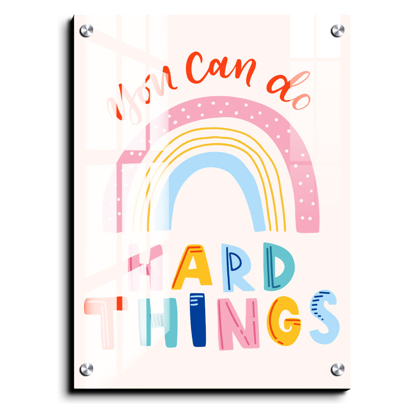You Can Do Hard Things Wood Print Wall Art