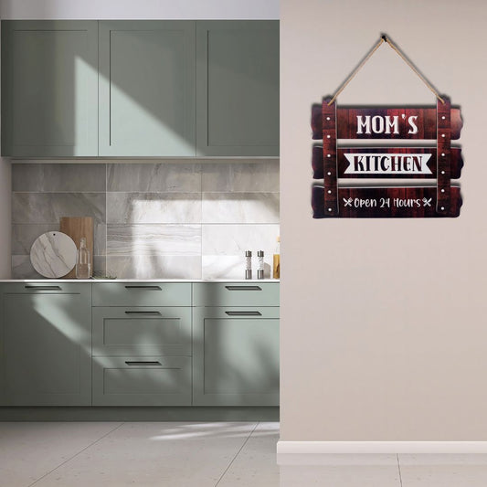Mom's Kitchen Wooden Wall Hanging