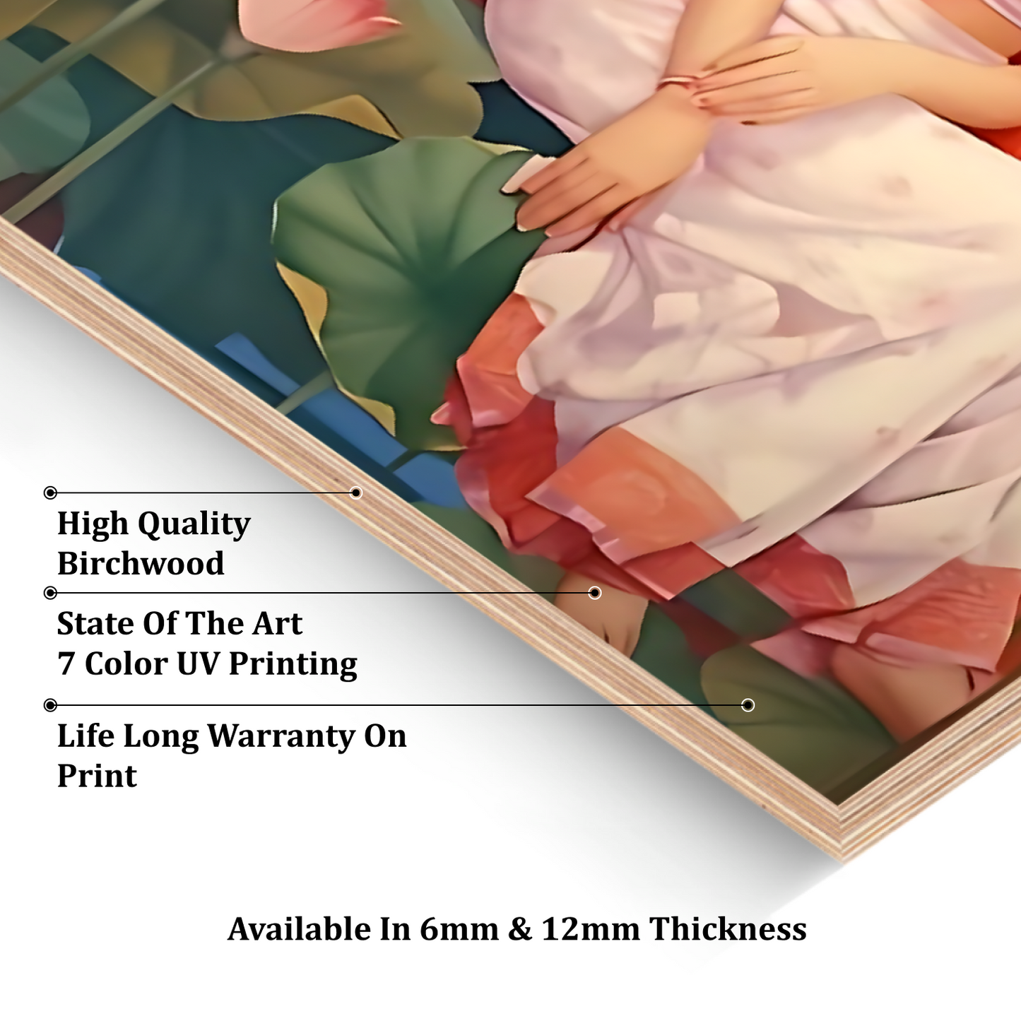 Thinking Women Wood Print Wall Art