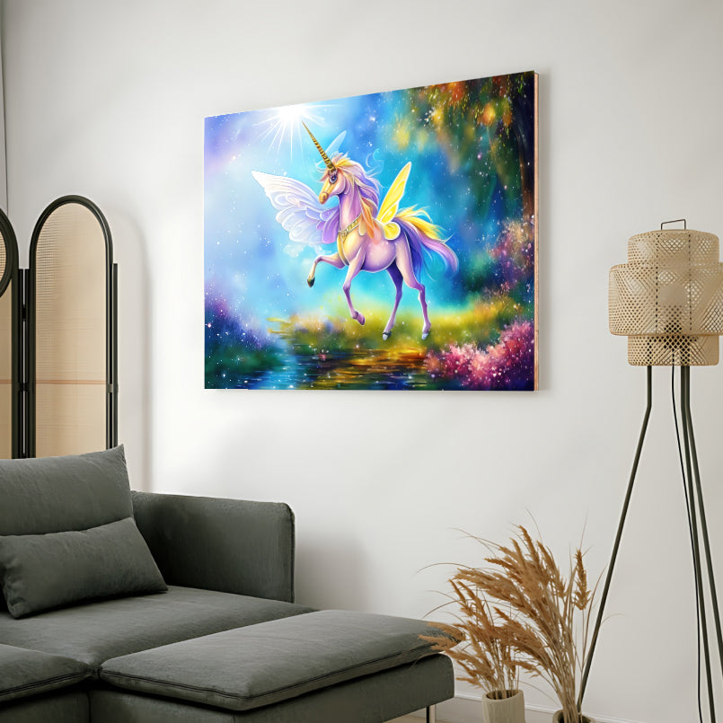 Unicorn Wood Print Wall Art