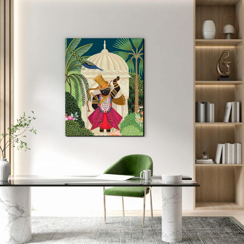 Shrinath Ji Pichwai Wood Print Wall Art