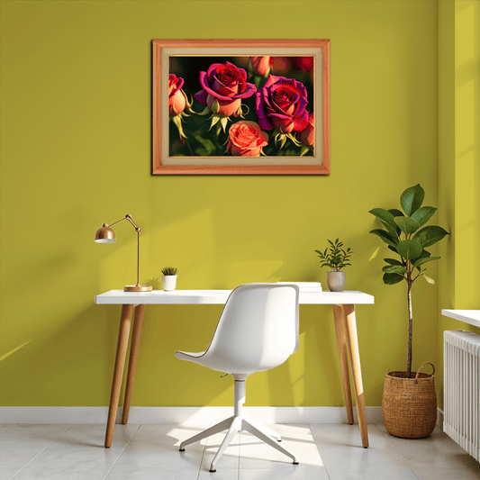 A Bouquet of Roses Wood Print Wall Art 23x17.5 Inches