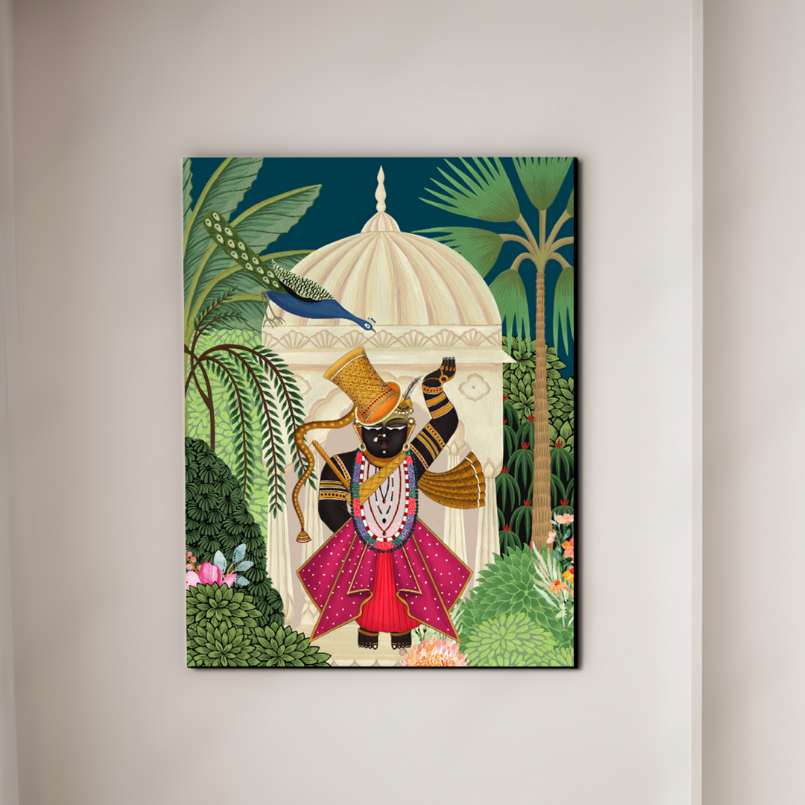 Shrinath Ji Pichwai Wood Print Wall Art