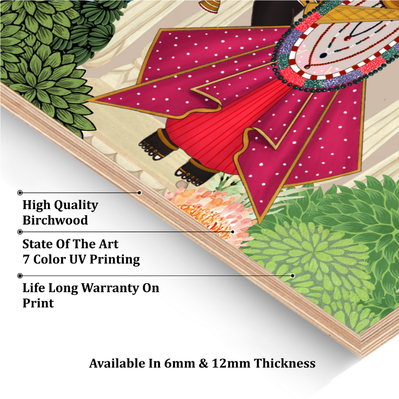 Shrinath Ji Pichwai Wood Print Wall Art