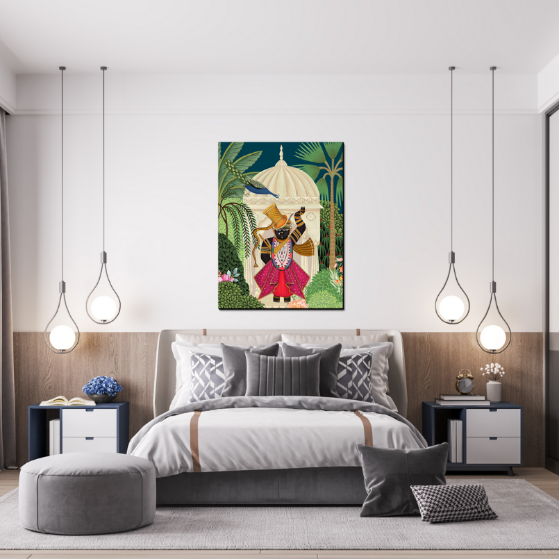 Shrinath Ji Pichwai Wood Print Wall Art
