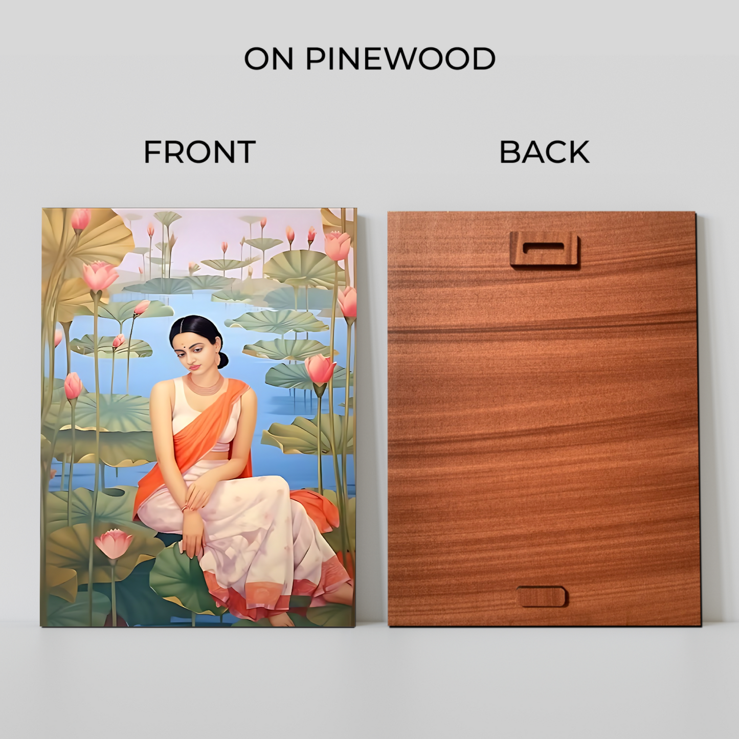 Thinking Women Wood Print Wall Art
