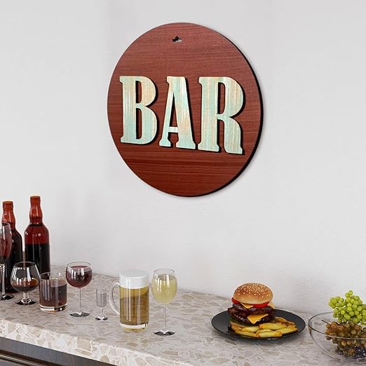 BAR Sign Board 3D Wall Art