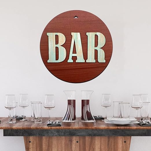 BAR Sign Board 3D Wall Art