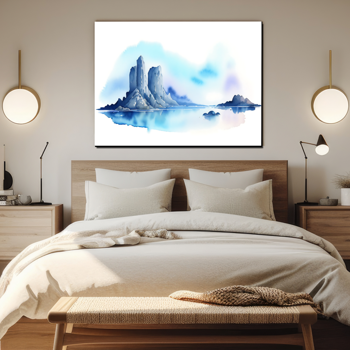Blue Artistic and Creative Luxury Wall Art Painting