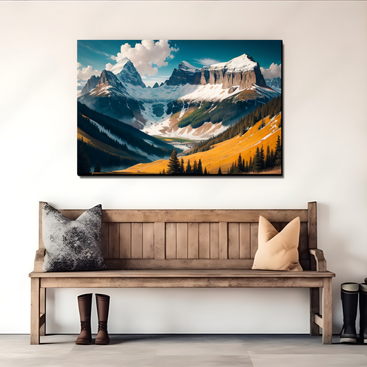 Cloud and Mountains Astonish Landscape Luxury Wall Art Painting