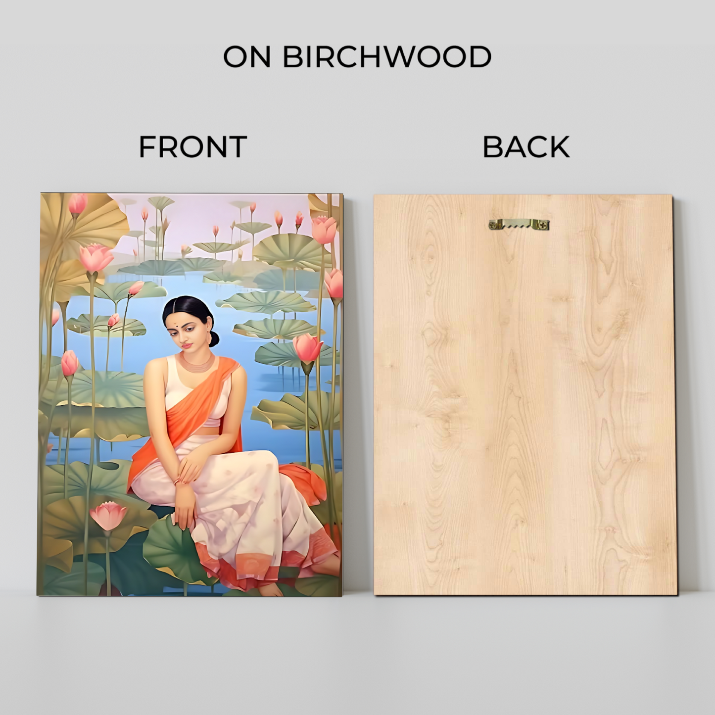 Thinking Women Wood Print Wall Art