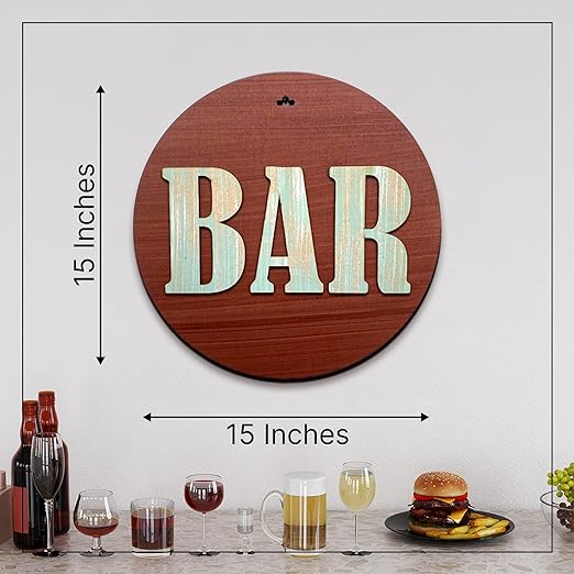 BAR Sign Board 3D Wall Art