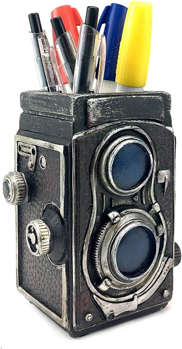 Vintage Camera Style Pen Holder or Vase