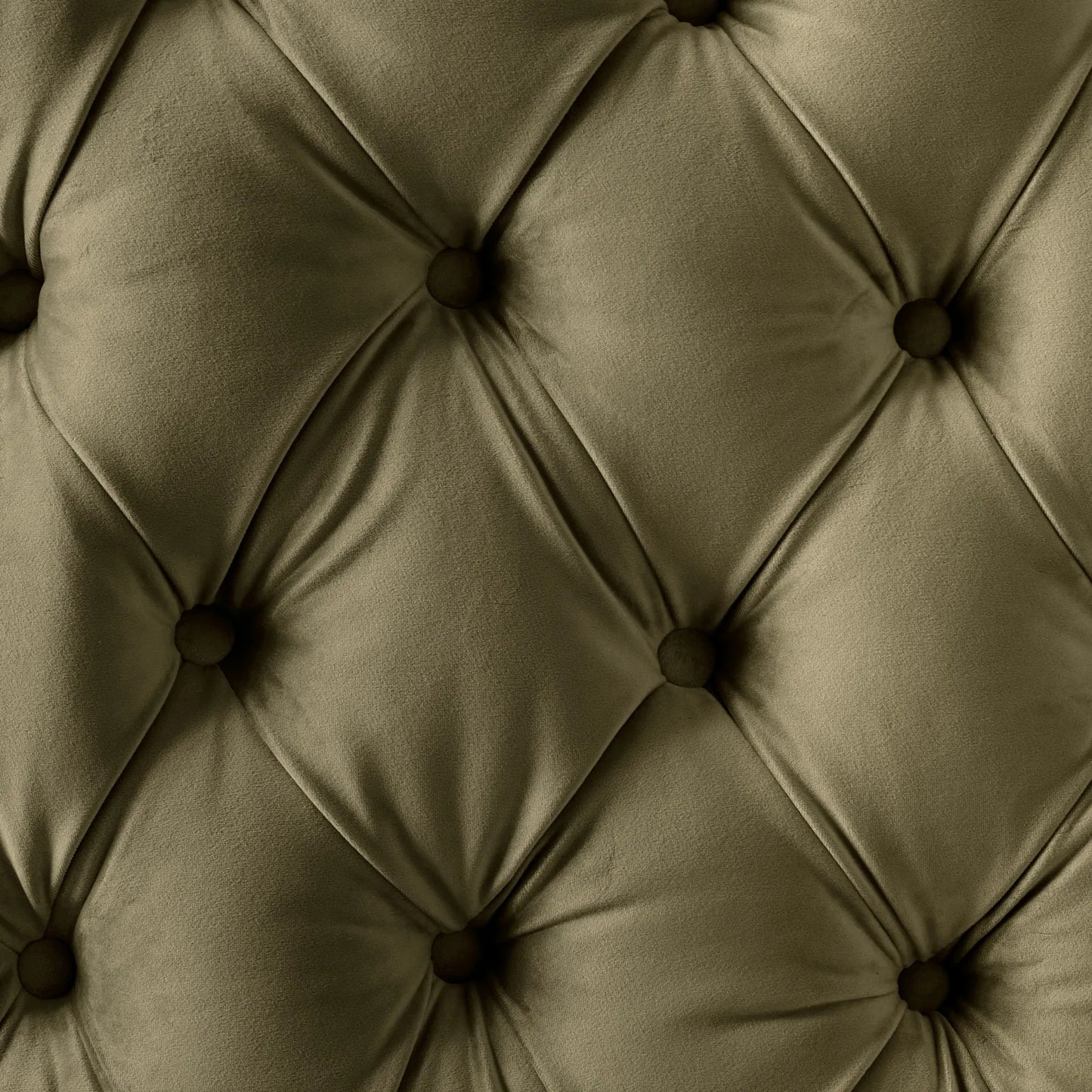 Luxurious Olive Green Velvet 2-Seater Sofa Gold Legs