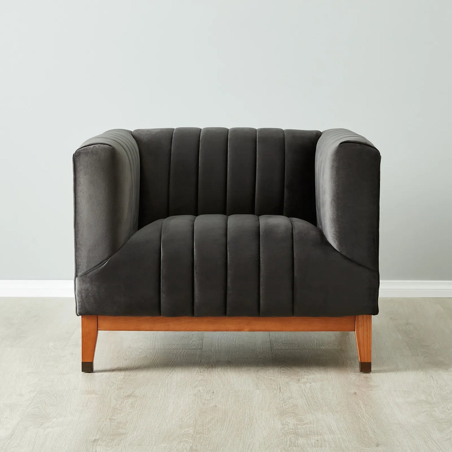 Charcoal Velvet Occasional Chair