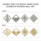 2 in 1 Four Elements Wooden Wall Art Set of 4