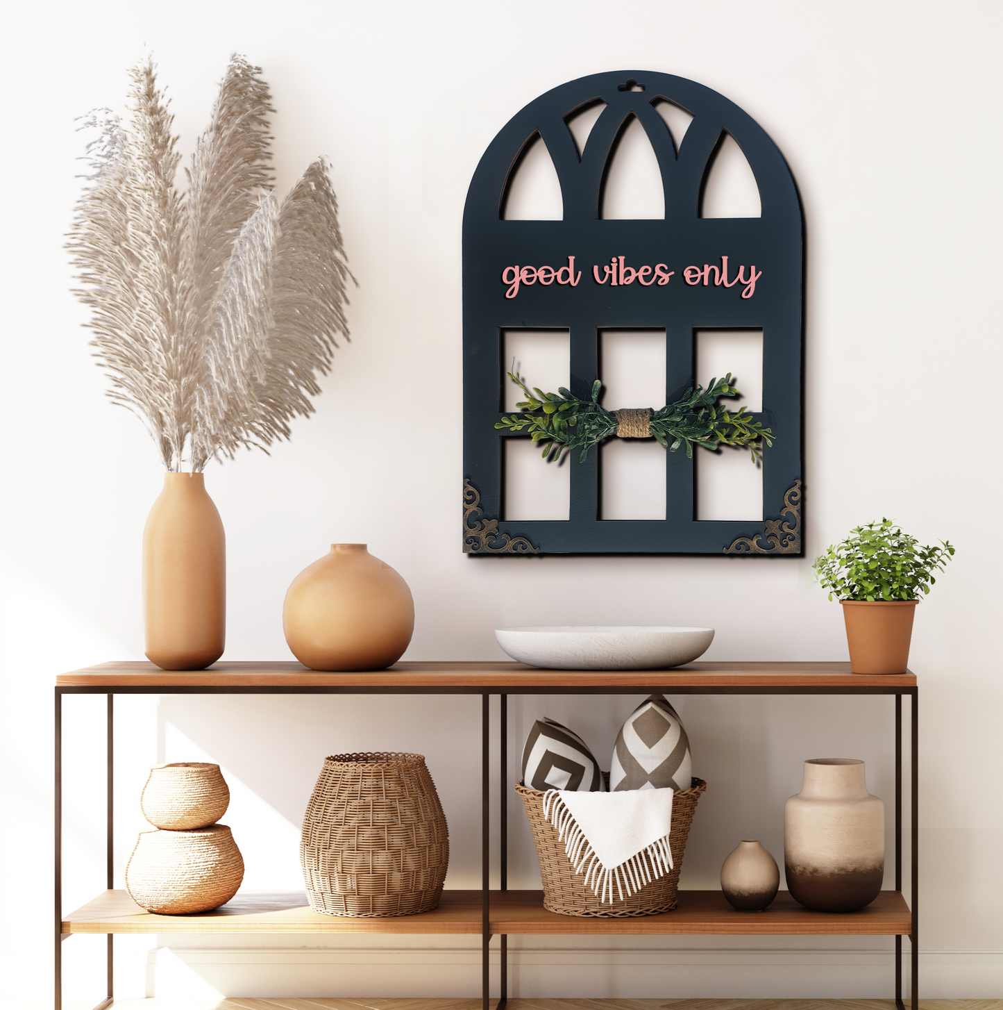Good Vibes Only Window Wall Art