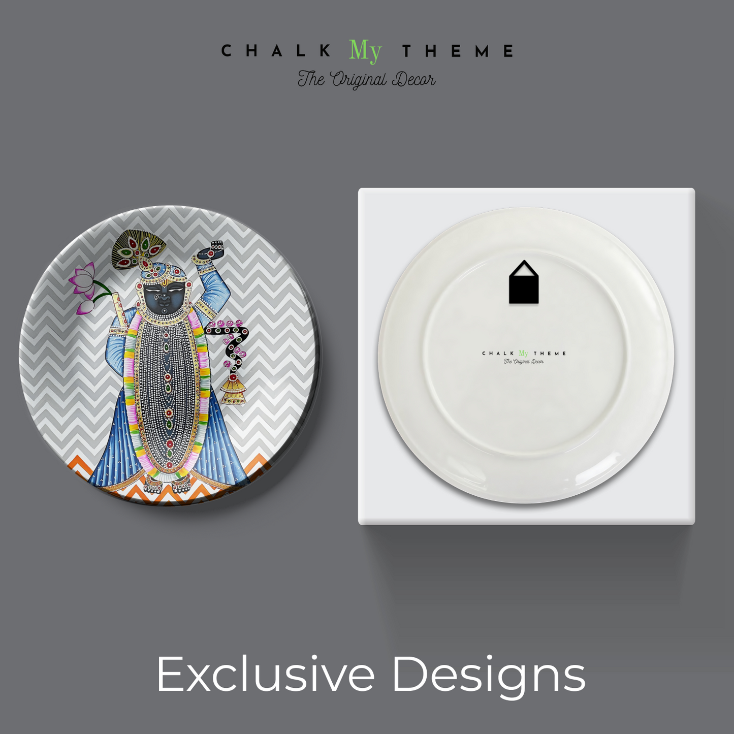 Shrinath Ji Pichwai Wall Plate Home Décor