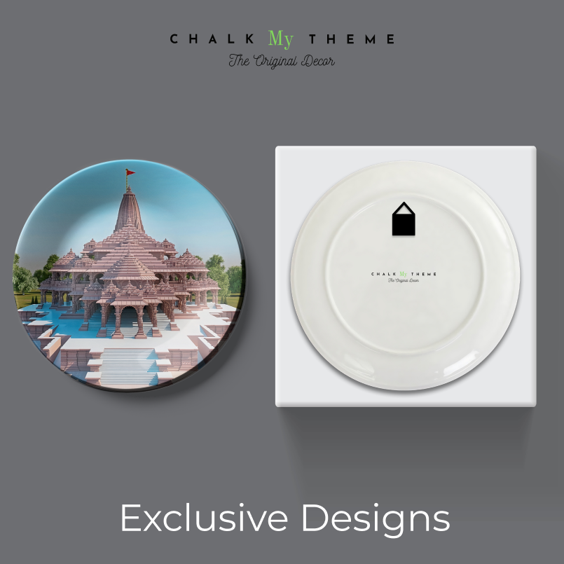 exclusive design of ayodhya ram mandir hanging plates on wall