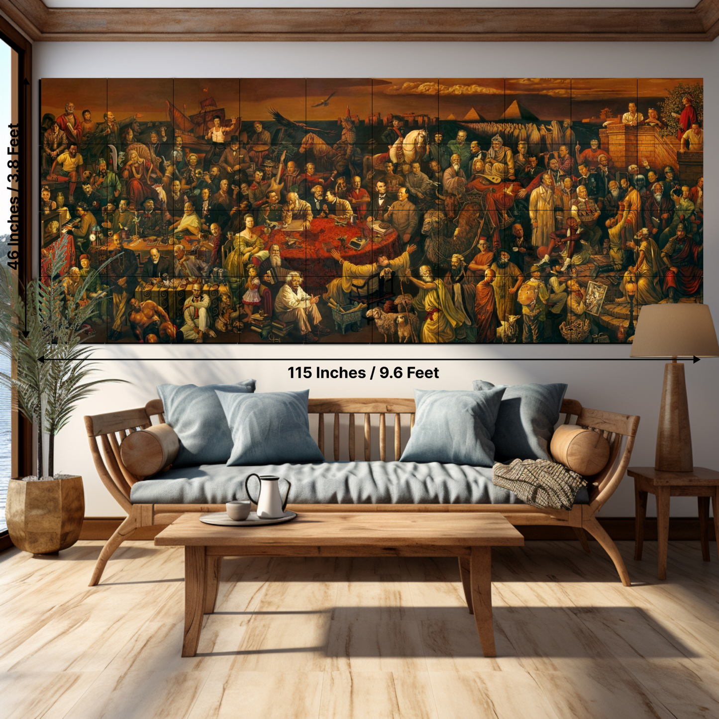 The Internet Sensation Dinner Party With 104 Famous Personalities Wood Print Wooden Wall Tiles Set