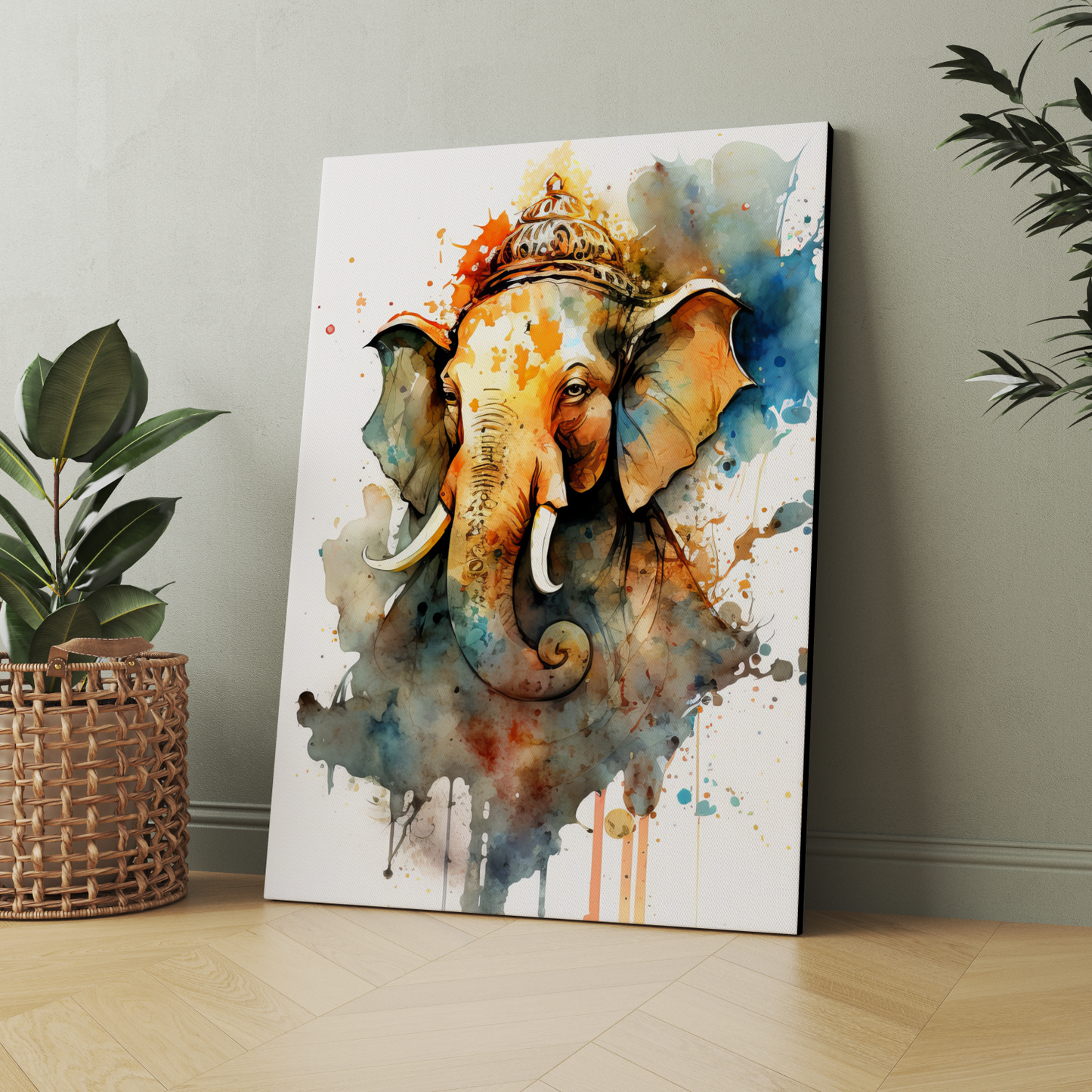Ganesh Idol Wood Print Wall Art