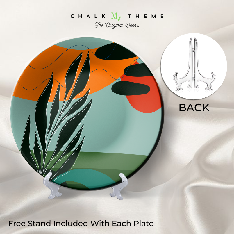 Set of 9 Colorful Boho Arts Wall Plates for Artistic Wall Displays